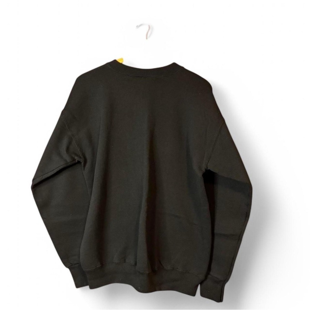 VTG USA Olympics Crewneck Sweatshirt Men's Large Black w Black Embroidered Logo - Picture 2 of 5